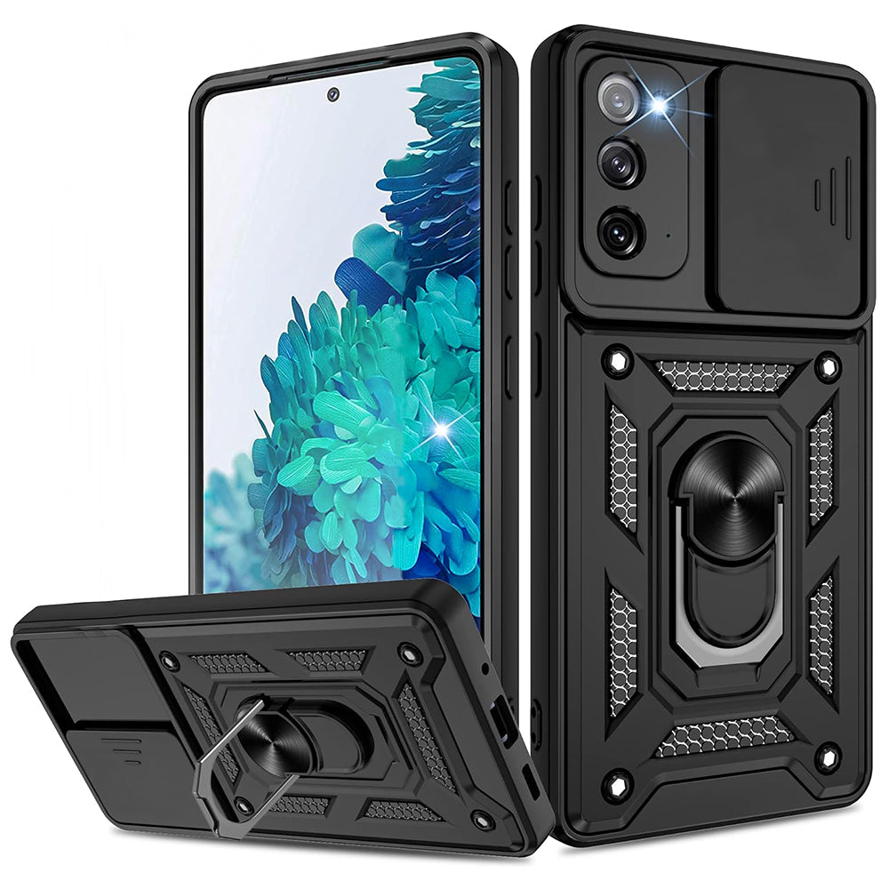 Kuori Samsung Galaxy Note 20 5G N981 / Note 20 N980:lle, Techsuit, CamShield, Musta