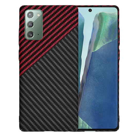 Kuori Samsung Galaxy Note 20 5G N981 / Note 20 N980:lle, Techsuit, Carbonite FiberShell, Musta Punainen