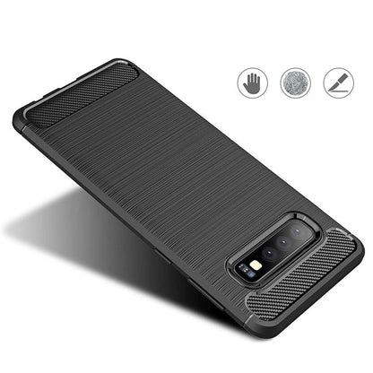 Kuori Samsung Galaxy S10 G973:lle, Techsuit, Hiili, Musta