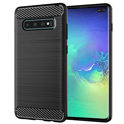 Kuori Samsung Galaxy S10+ G975:lle, Techsuit, Hiili, Musta