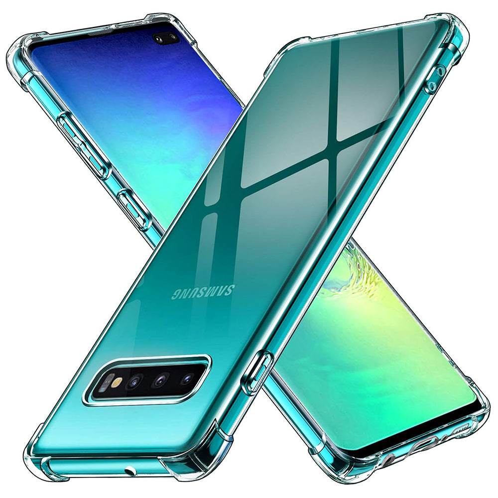 Kuori Samsung Galaxy S10+ G975:lle, Techsuit, Iskunkestävä Kirkas, Läpinäkyvä