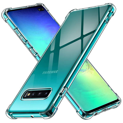 Kuori Samsung Galaxy S10+ G975:lle, Techsuit, Iskunkestävä Kirkas, Läpinäkyvä