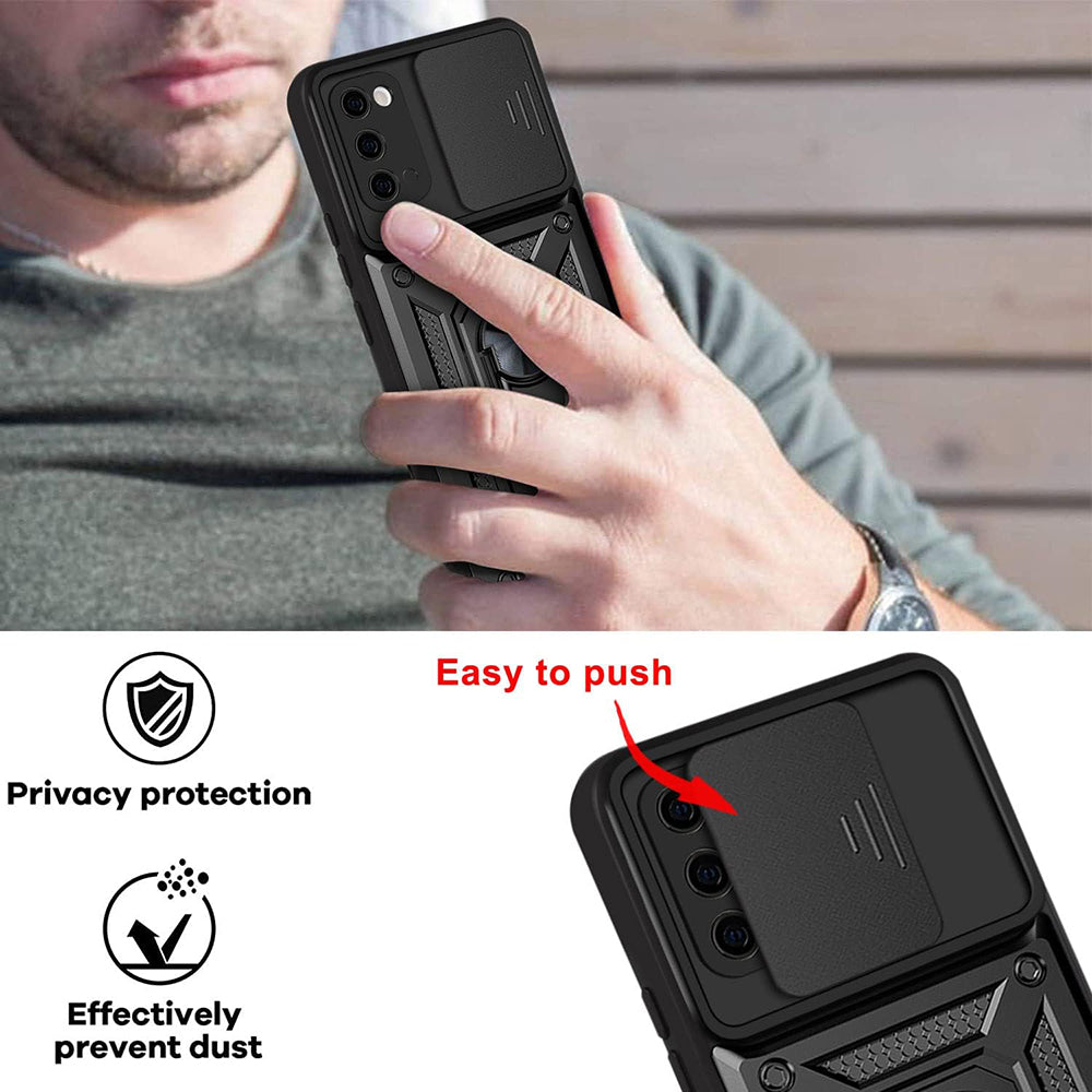 Case for Samsung Galaxy S20 5G G981 / S20 G980, Techsuit, CamShield, Black