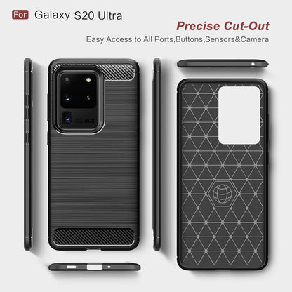 Case for Samsung Galaxy S20 Ultra 5G G988 / S20 Ultra G988, Techsuit, Carbon, Black