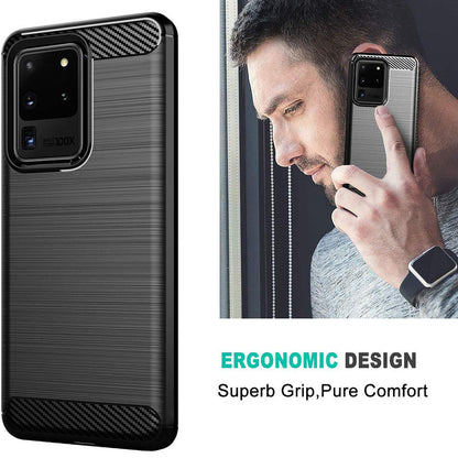 Case for Samsung Galaxy S20 Ultra 5G G988 / S20 Ultra G988, Techsuit, Carbon, Black