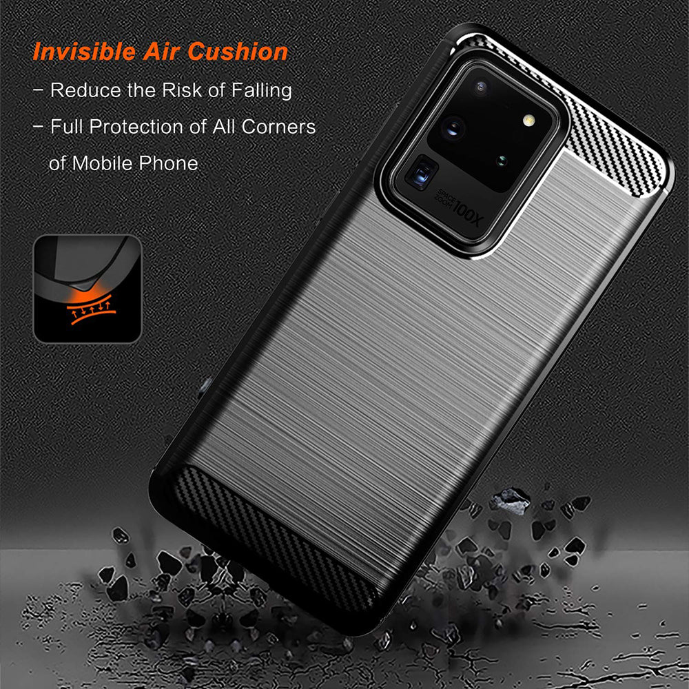 Case for Samsung Galaxy S20 Ultra 5G G988 / S20 Ultra G988, Techsuit, Carbon, Black