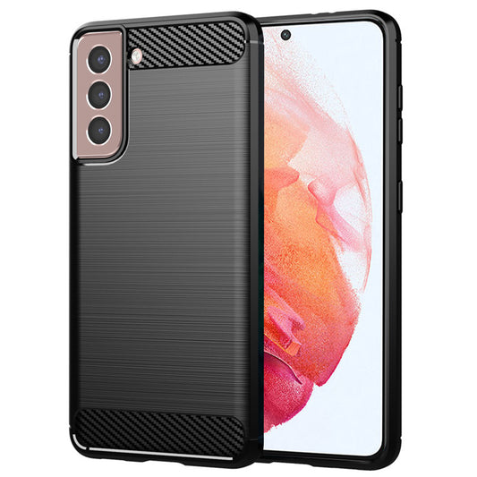 Kuori Samsung Galaxy S21 5G G991:lle, Techsuit, Hiili, Musta