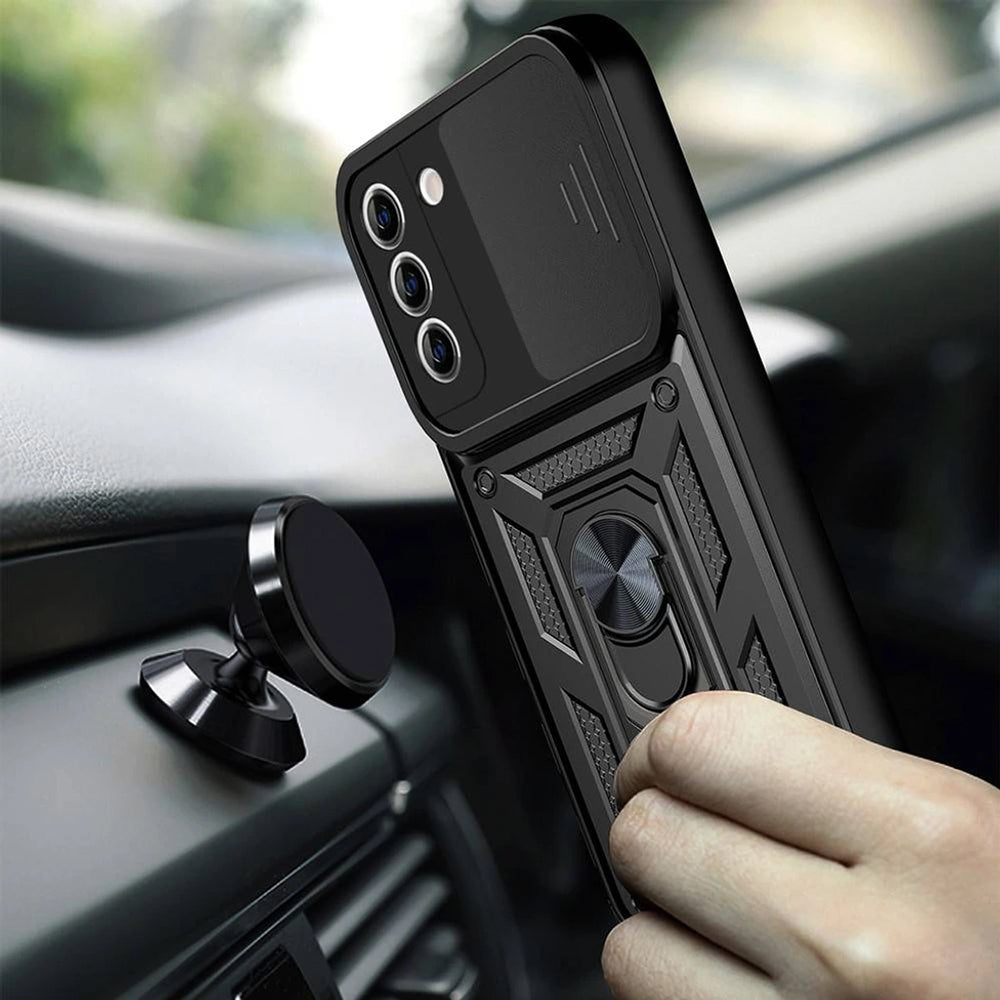 Case for Samsung Galaxy S21 FE 5G G990, Techsuit, CamShield, Black