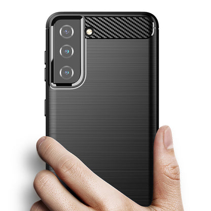 Kuori Samsung Galaxy S21+ 5G G996:lle, Techsuit, Hiili, Musta