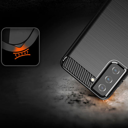 Kuori Samsung Galaxy S21+ 5G G996:lle, Techsuit, Hiili, Musta