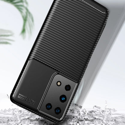 Case for Samsung Galaxy S21 Ultra 5G G998, Techsuit, CarbonFiber, Black