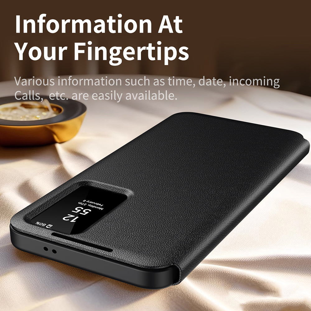 Kuori Samsung Galaxy S22 5G S901:lle, Techsuit, SmartView, Musta