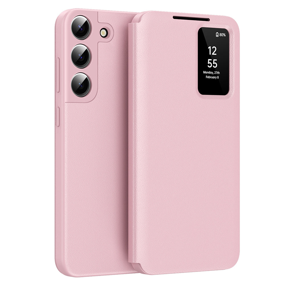 Kuori Samsung Galaxy S22 5G S901:lle, Techsuit, SmartView, vaaleanpunainen