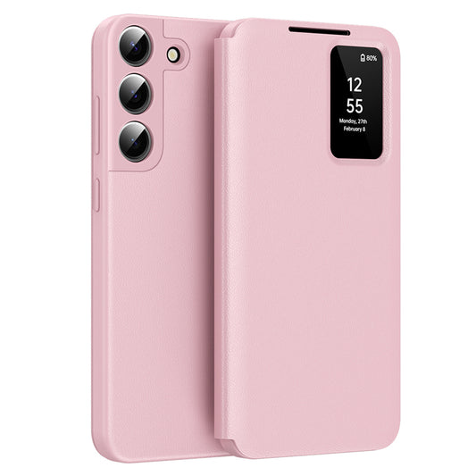 Kuori Samsung Galaxy S22 5G S901:lle, Techsuit, SmartView, vaaleanpunainen
