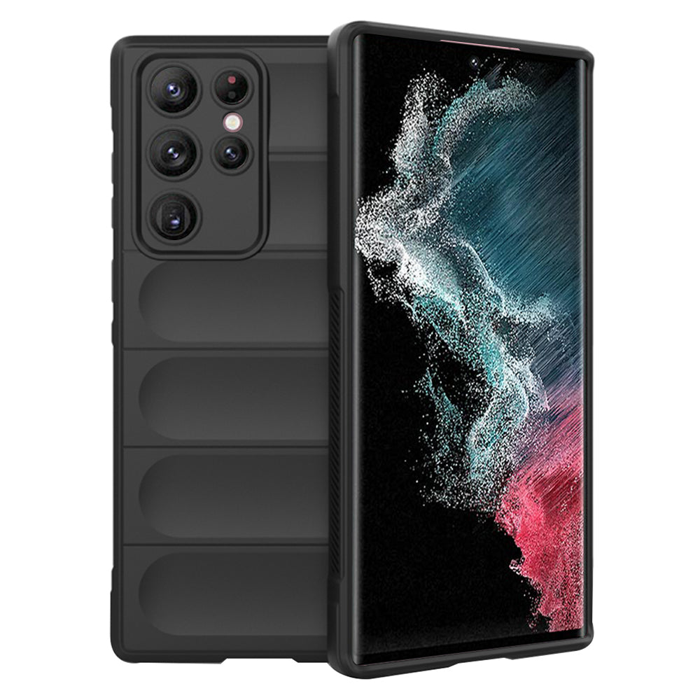 Kuori Samsung Galaxy S22 Ultra 5G S908:lle, Techsuit, Magic Shield, Musta