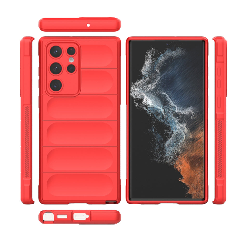 Kuori Samsung Galaxy S22 Ultra 5G S908:lle, Techsuit, Magic Shield, Musta