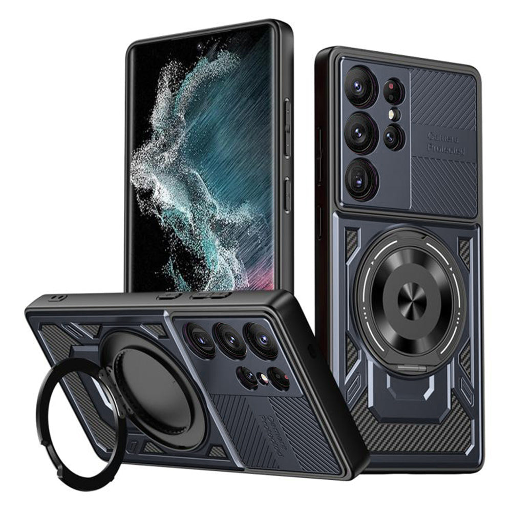 Kuori Samsung Galaxy S22 Ultra 5G S908:lle, Techsuit, RuggedCam, Sininen