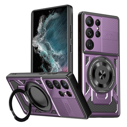 Kuori Samsung Galaxy S22 Ultra 5G S908:lle, Techsuit, RuggedCam, Violetti