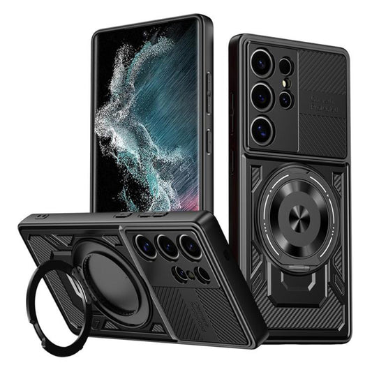 Case for Samsung Galaxy S22 Ultra 5G S908, Techsuit, RuggedCam, Black