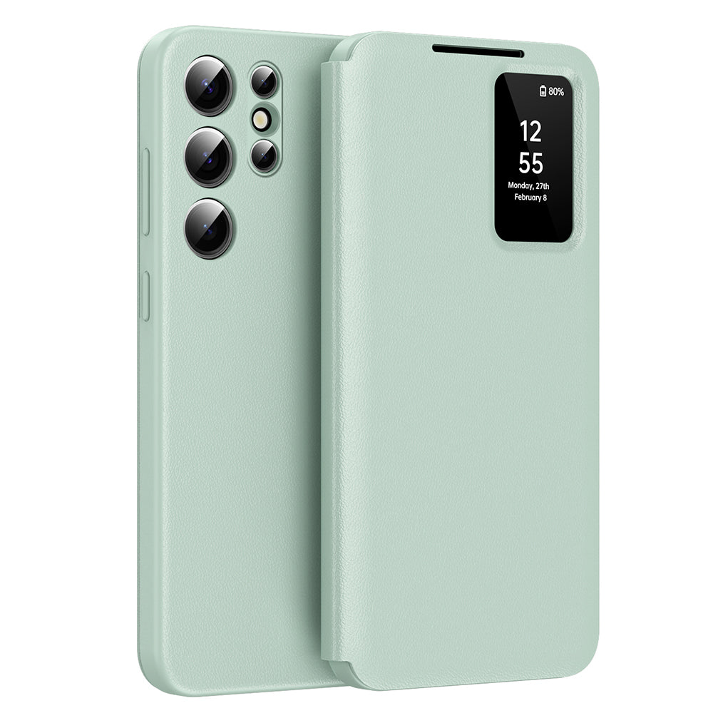 Kuori Samsung Galaxy S22 Ultra 5G S908:lle, Techsuit, SmartView, Vihreä