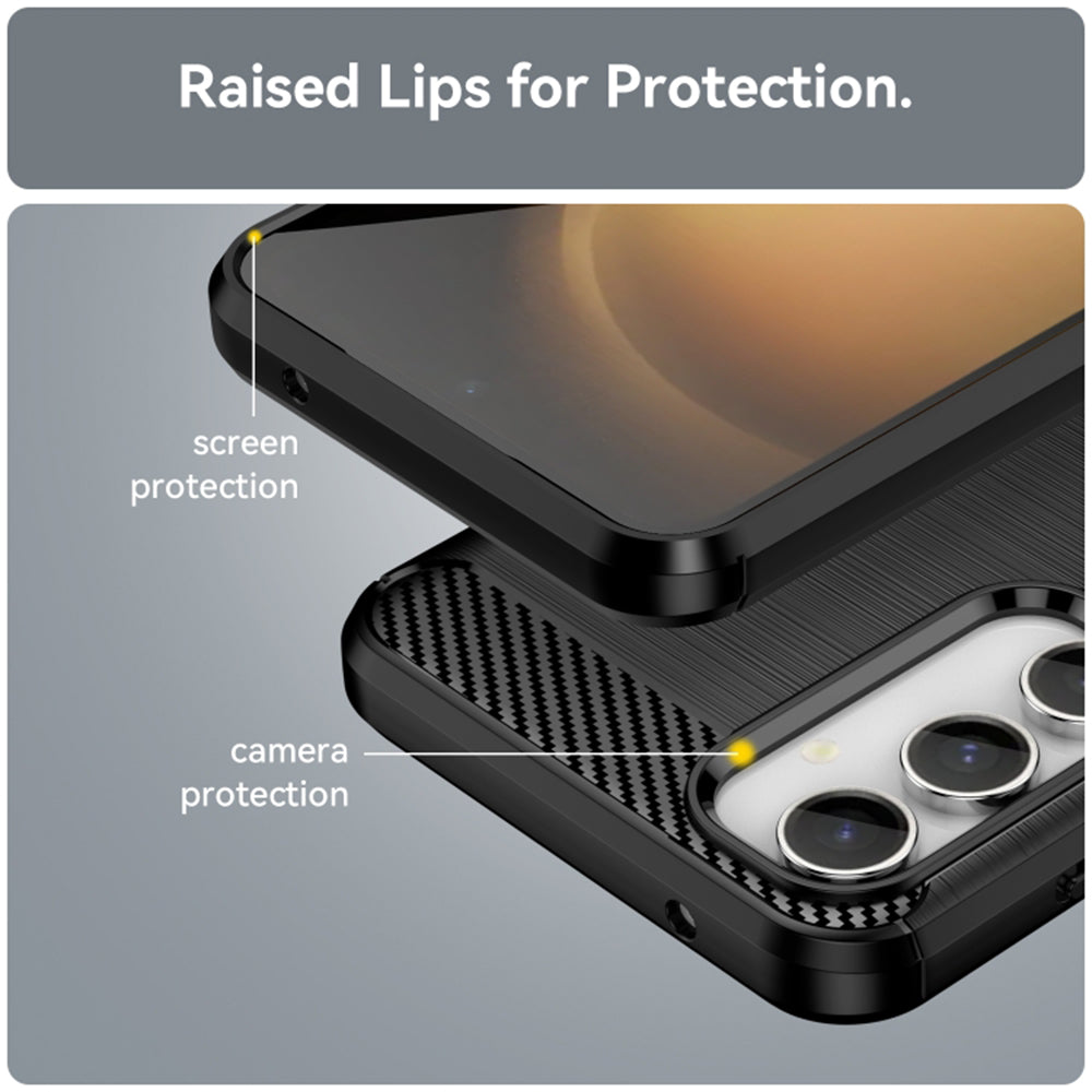 Case for Samsung Galaxy S23 FE S711, Techsuit, Carbon, Black