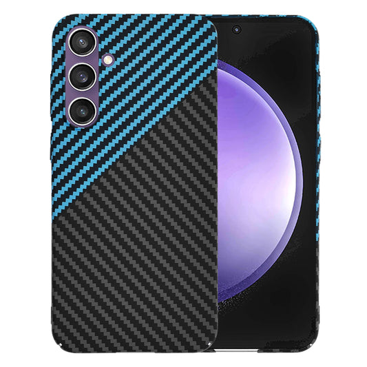 Kuori Samsung Galaxy S23 FE S711:lle, Techsuit, Carbonite FiberShell, Musta Bleu