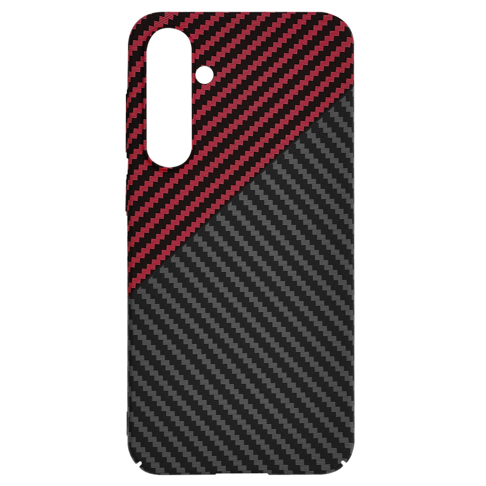 Kuori Samsung Galaxy S23 FE S711:lle, Techsuit, Carbonite FiberShell, Musta Punainen