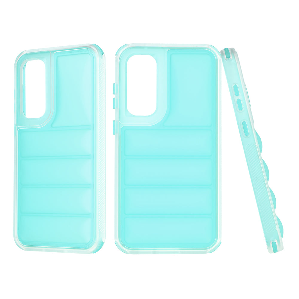 Case for Samsung Galaxy S23 FE S711, Techsuit, Wave Shield, Turquoise
