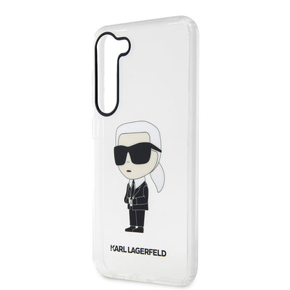 Kotelo Samsung Galaxy S23+ S916:lle, Karl Lagerfeld, Ikonik Karl, Läpinäkyvä