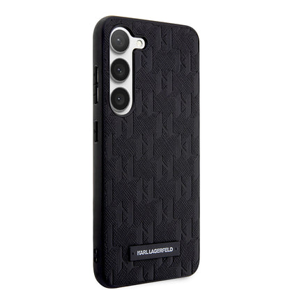 Suojakotelo Samsung Galaxy S23+ S916:lle, Karl Lagerfeld, Saffiano Monogram Metal Logo, Musta