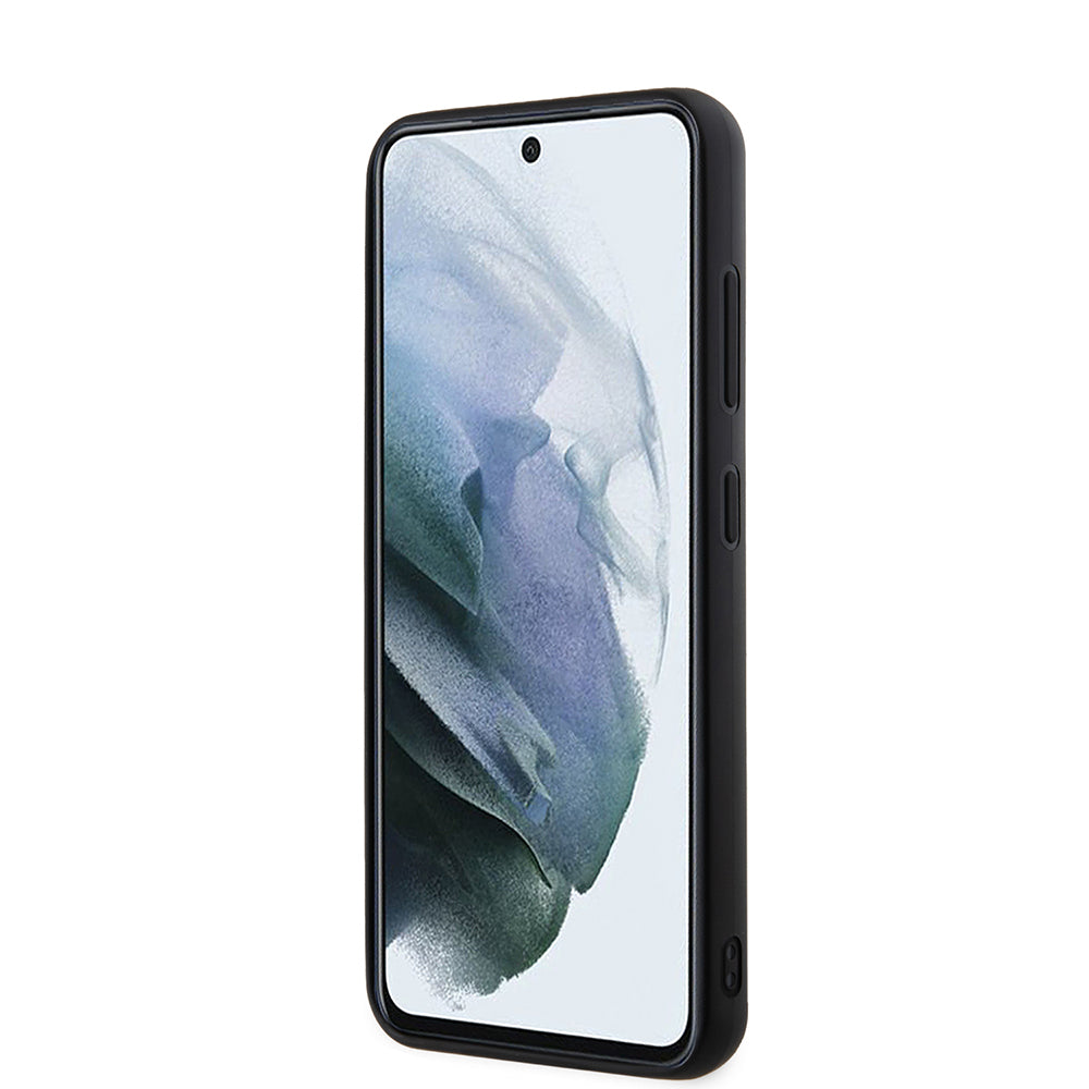 Kotelo Samsung Galaxy S23 S911:lle, Karl Lagerfeld, 3D Rubber Glitter Logo, Musta