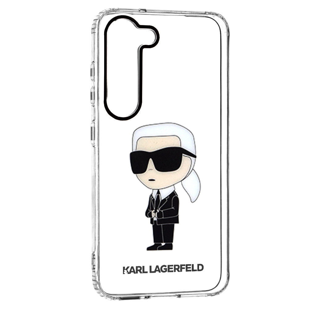 Kotelo Samsung Galaxy S23 S911:lle, Karl Lagerfeld, Ikonik Karl, Läpinäkyvä