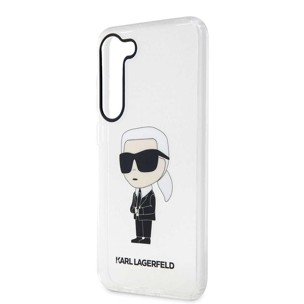 Kotelo Samsung Galaxy S23 S911:lle, Karl Lagerfeld, Ikonik Karl, Läpinäkyvä