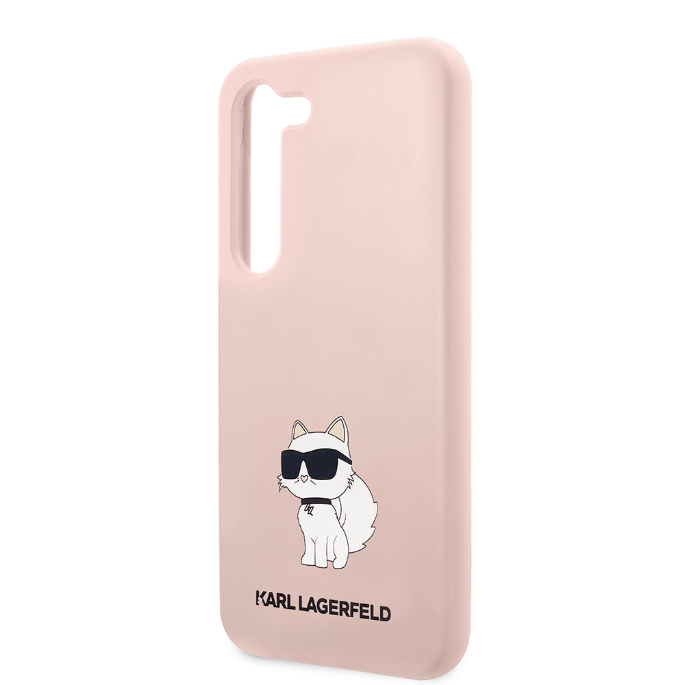 Kotelo Samsung Galaxy S23 S911:lle, Karl Lagerfeld, Silicone Choupette, Pinkki