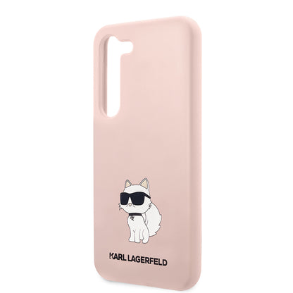 Kotelo Samsung Galaxy S23 S911:lle, Karl Lagerfeld, Silicone Choupette, Pinkki