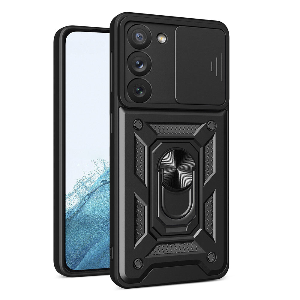 Kuori Samsung Galaxy S23 S911:lle, Techsuit, CamShield, Musta