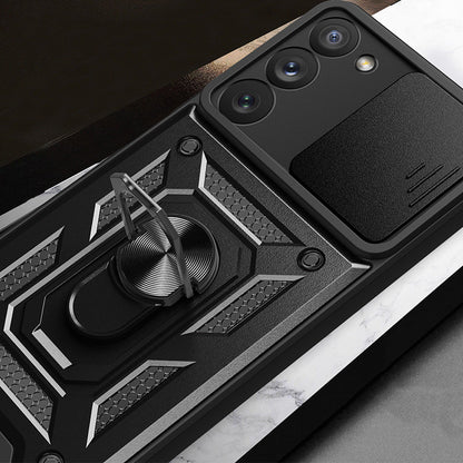 Kuori Samsung Galaxy S23 S911:lle, Techsuit, CamShield, Musta