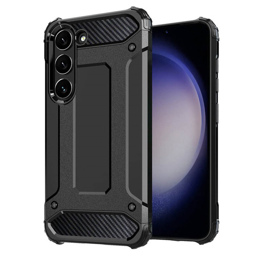 Kuori Samsung Galaxy S23 S911:lle, Techsuit, Hybrid Armor, Musta