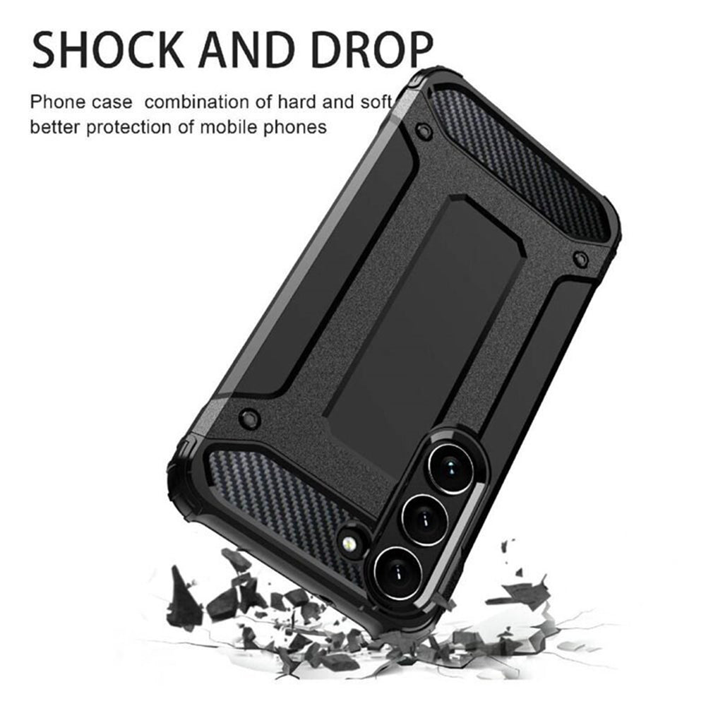 Kuori Samsung Galaxy S23 S911:lle, Techsuit, Hybrid Armor, Musta