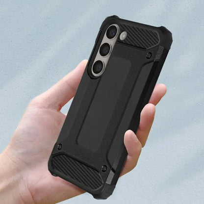 Kuori Samsung Galaxy S23 S911:lle, Techsuit, Hybrid Armor, Musta
