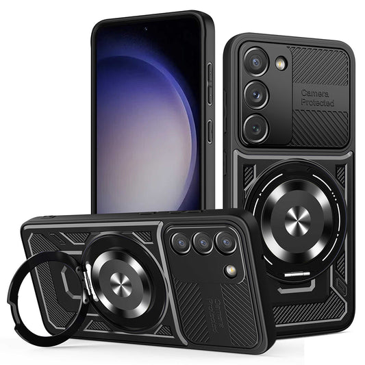 Kuori Samsung Galaxy S23 S911:lle, Techsuit, RuggedCam, Musta