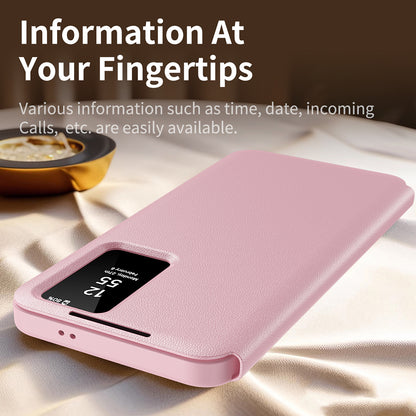 Kuori Samsung Galaxy S23 S911:lle, Techsuit, SmartView, Vaaleanpunainen