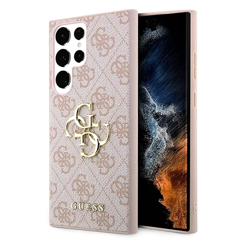 Suojakotelo Samsung Galaxy S23 Ultra S918:lle, Guess, 4G Big Logo, Pinkki