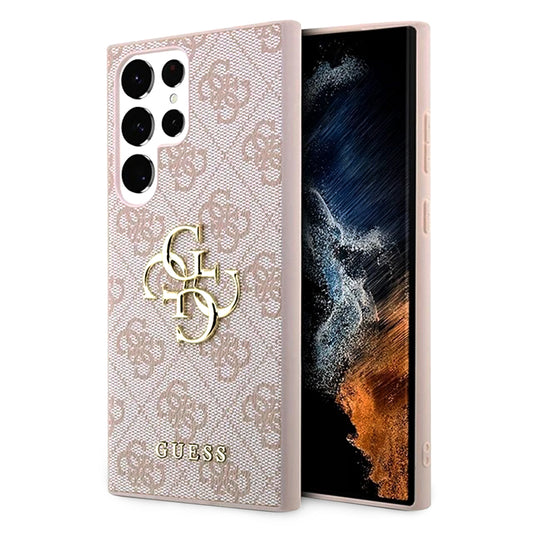 Suojakotelo Samsung Galaxy S23 Ultra S918:lle, Guess, 4G Big Logo, Pinkki