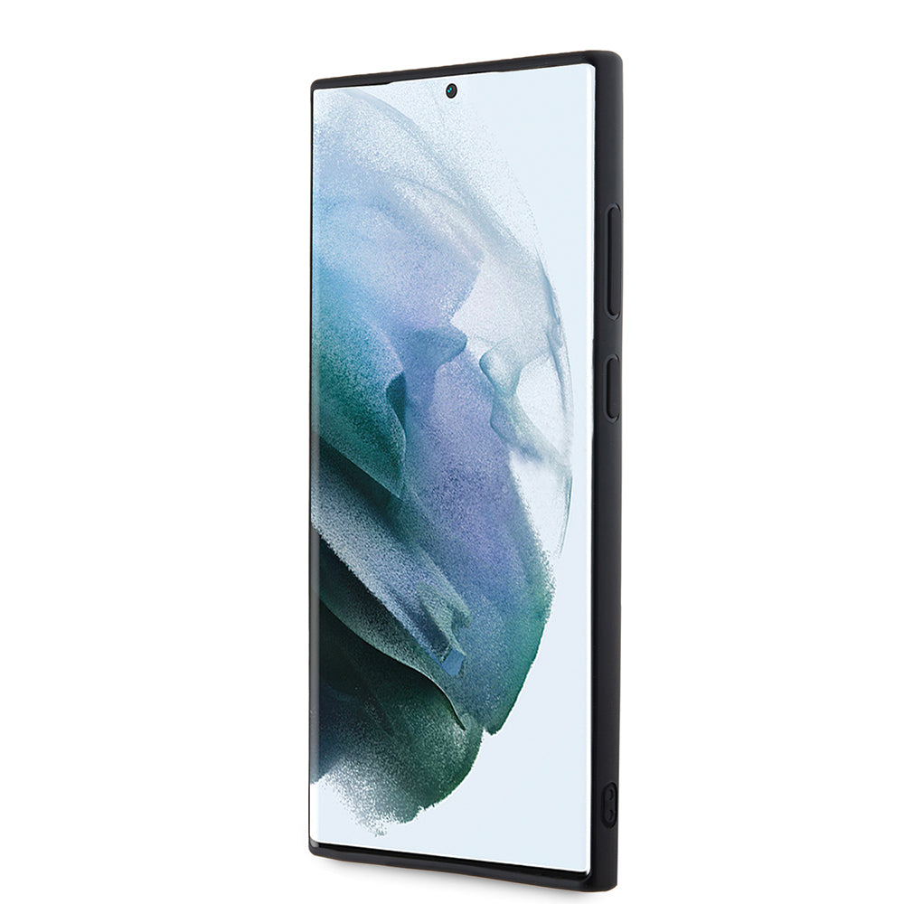 Case for Samsung Galaxy S23 Ultra S918, Karl Lagerfeld, 3D Rubber Glitter Logo, Black