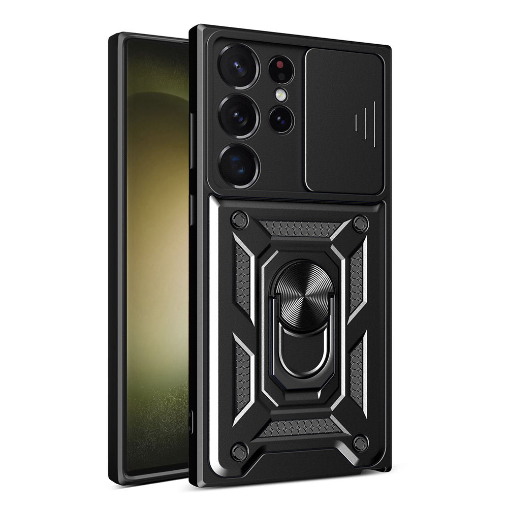 Case for Samsung Galaxy S23 Ultra S918, Techsuit, CamShield, Black