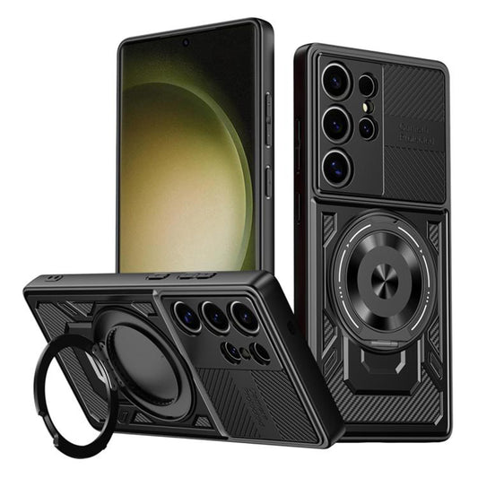 Kuori Samsung Galaxy S23 Ultra S918:lle, Techsuit, RuggedCam, Musta