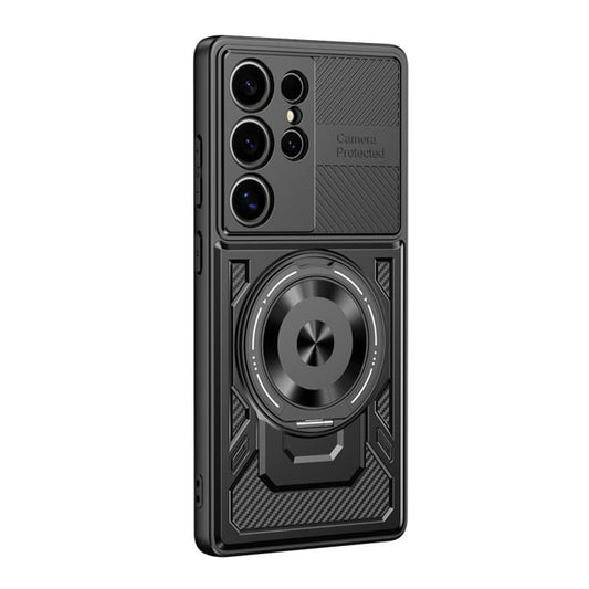 Kuori Samsung Galaxy S23 Ultra S918:lle, Techsuit, RuggedCam, Musta