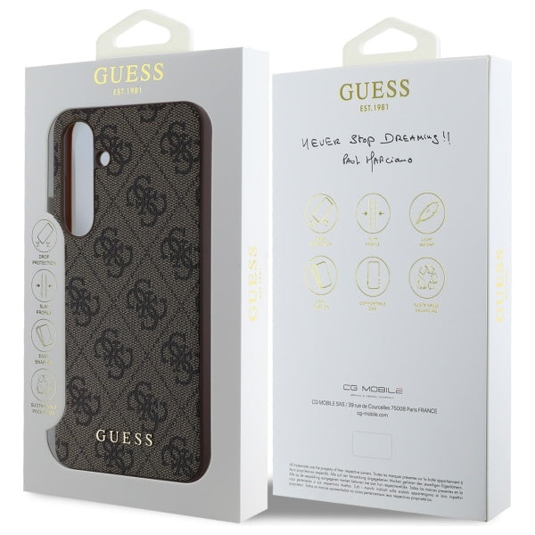 Kotelo Samsung Galaxy S24 FE S721:lle, Guess, 4G Classic, Ruskea