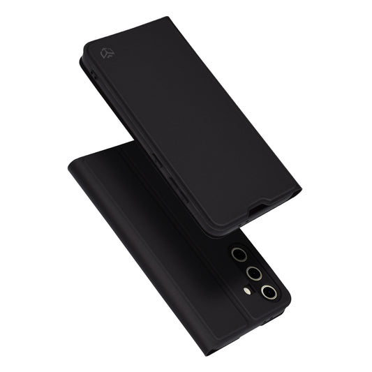 Kuori Samsung Galaxy S24 FE S721:lle, Techsuit, Magskin Book, Musta